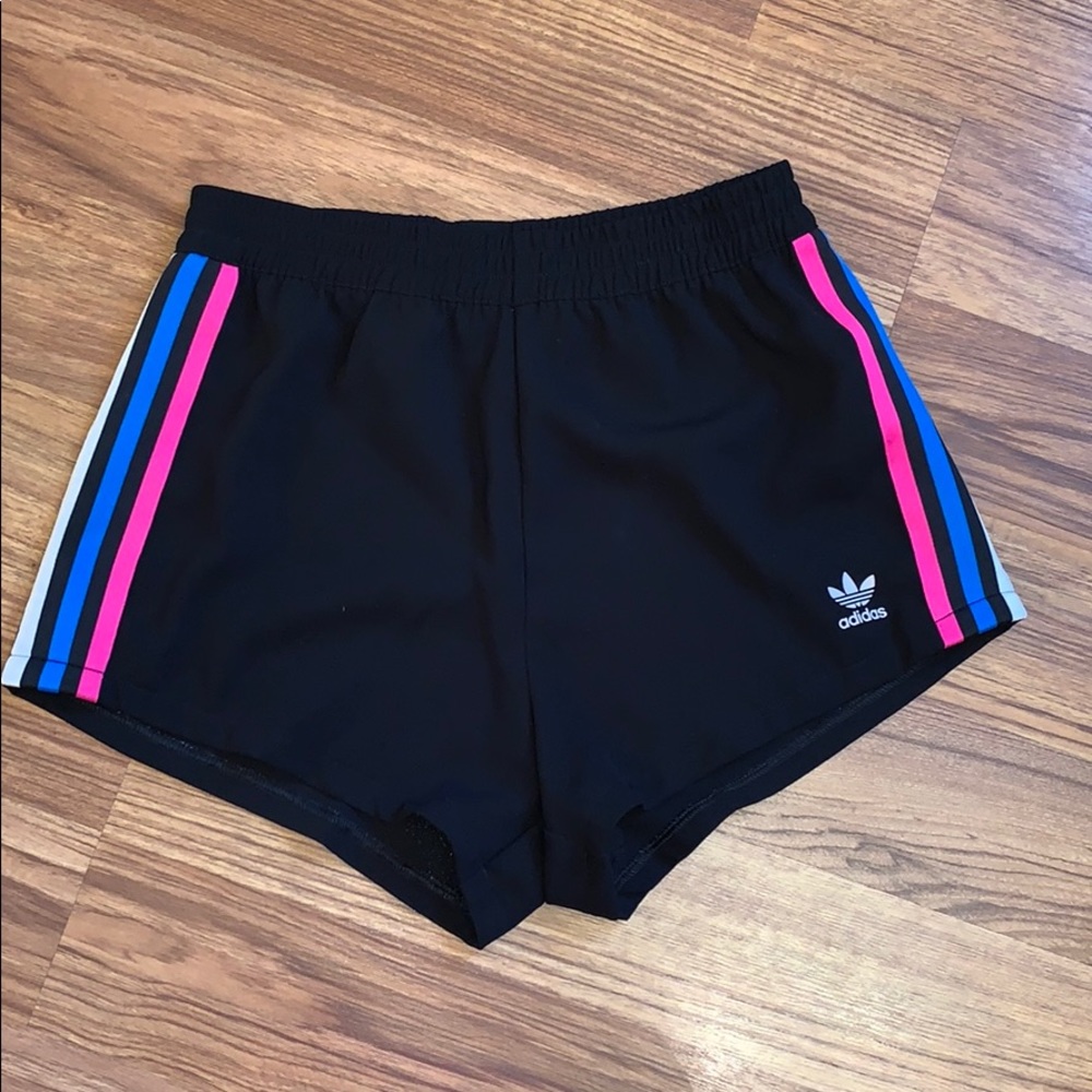 Adidas Neon Striped Shorts